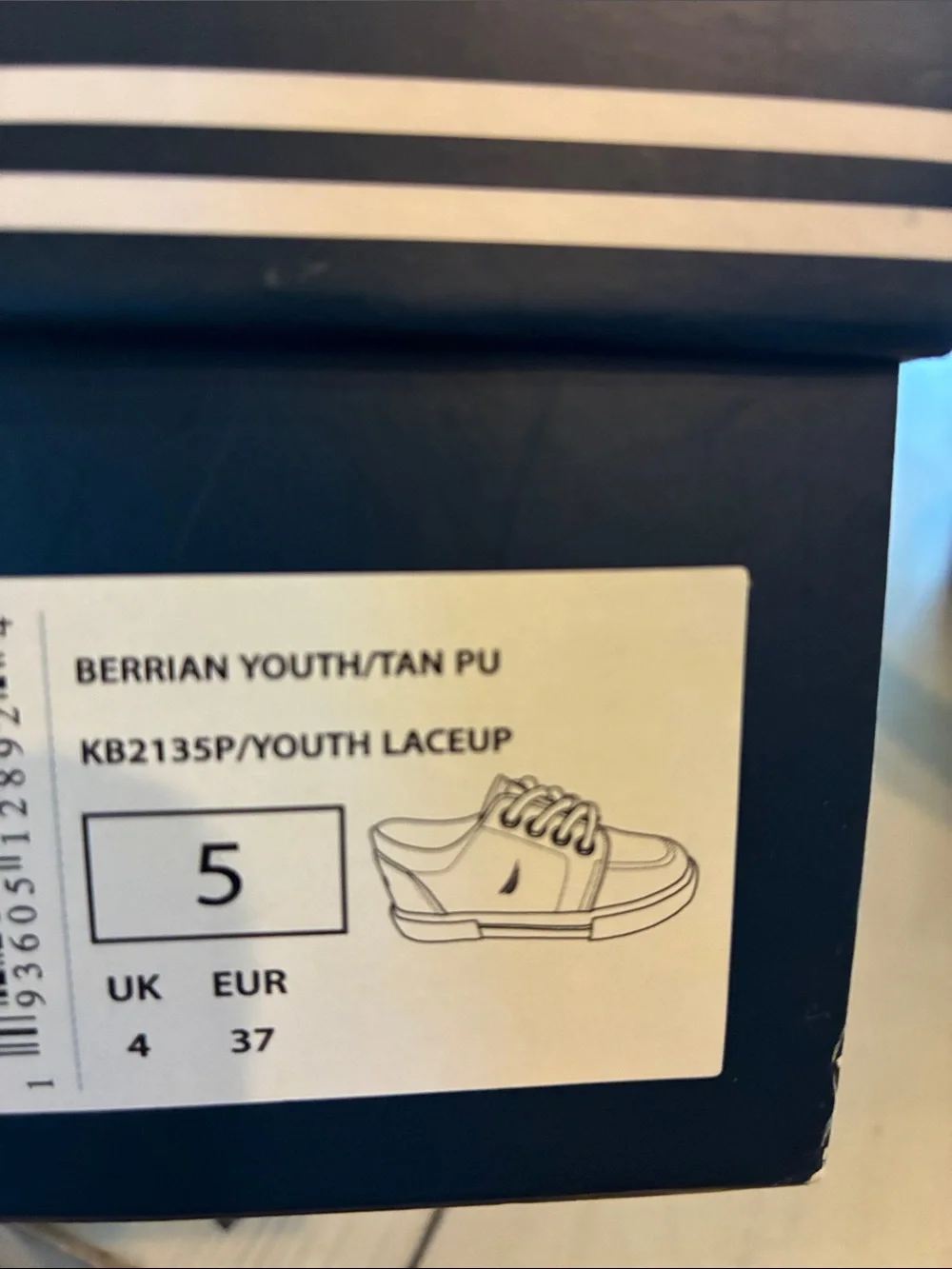 Nautica Boys Tan/Brown Leather-Look Boat Shoes